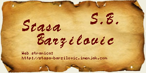 Staša Barzilović vizit kartica